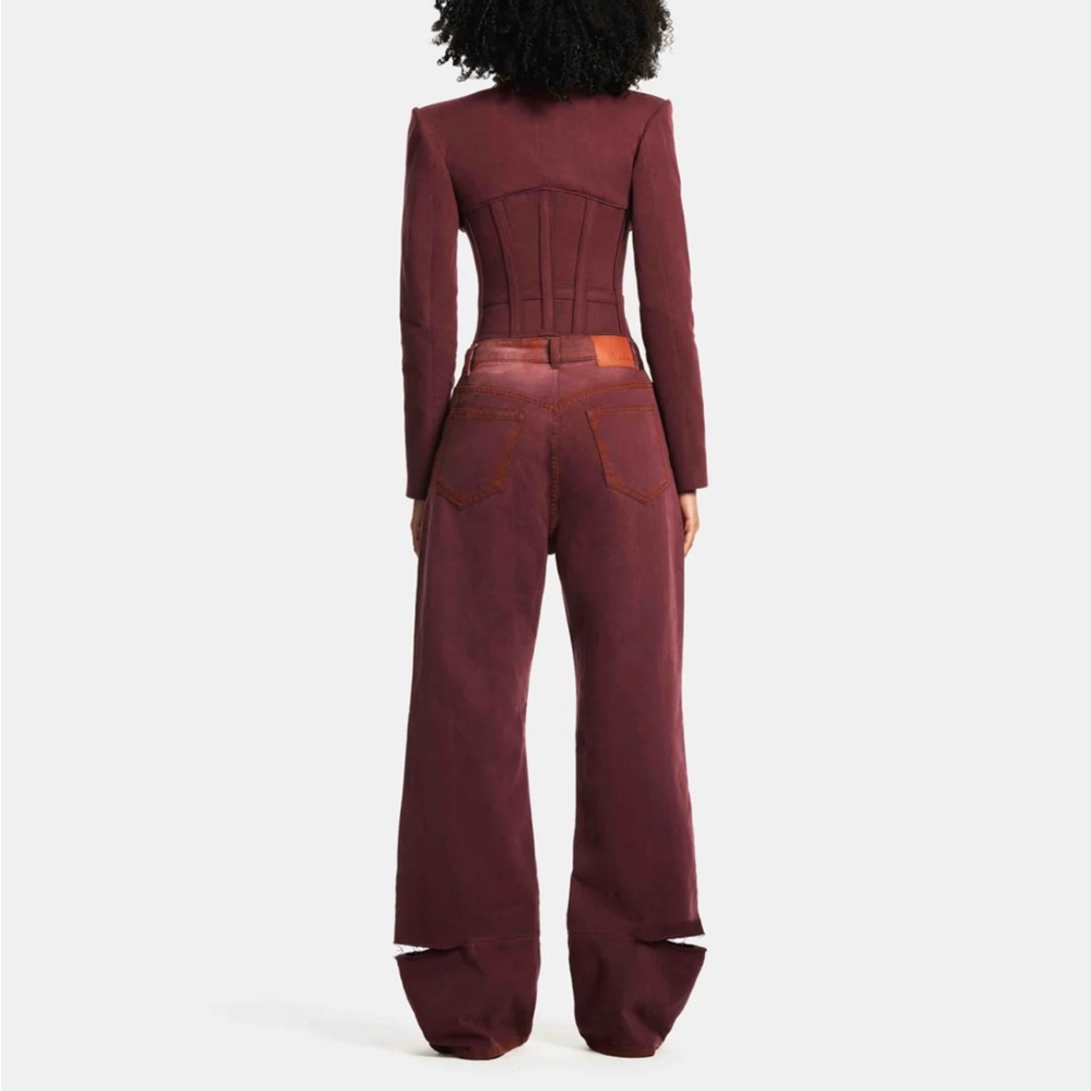 Women's Burgundy Jumpsuit